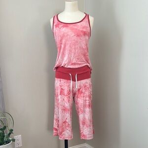 This is J Bamboo Pyjama Set Pink Tie Dye Sz XS